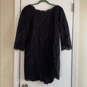 Joie Black Lace Dress with shell size L